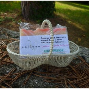 Cadeau panier beige 1 savon parfumé