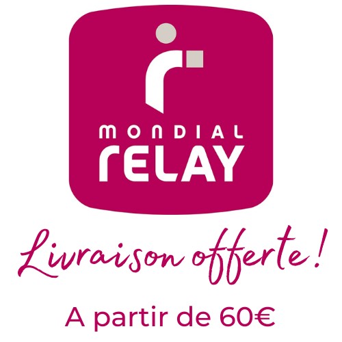 Livraison MONDIAL RELAY OFFERTE dès 60€ d'achat